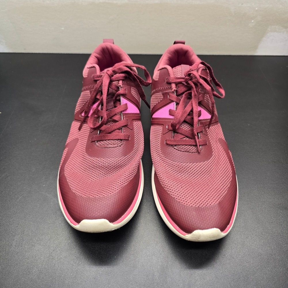 Vionic Leyo Womens 11 Maroon Pink Mesh Walking Shoes Orthotic Sneakers